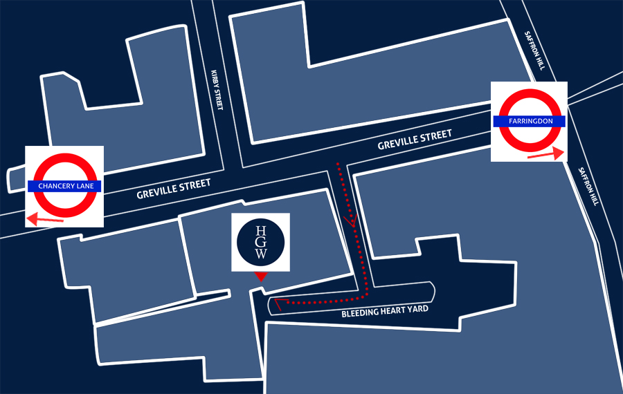 Hatton Garden Workshop Map 