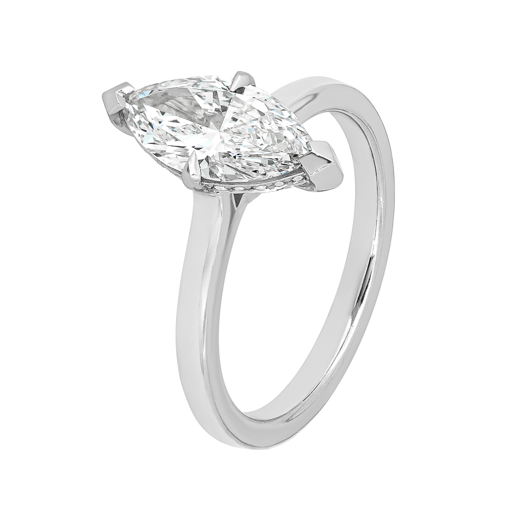 DCJ7416 Marquise Solitaire Plat