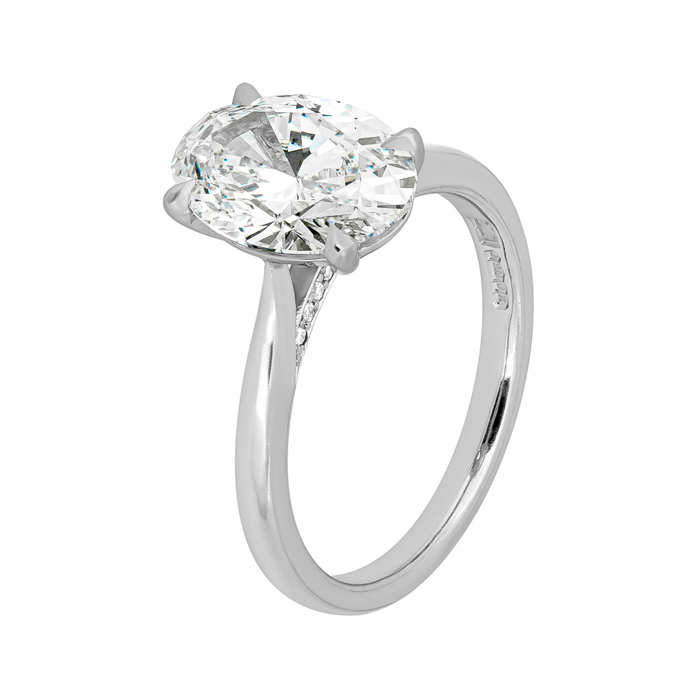 DCJ7419 Oval Dia Bridge Solitaire Angle Wg