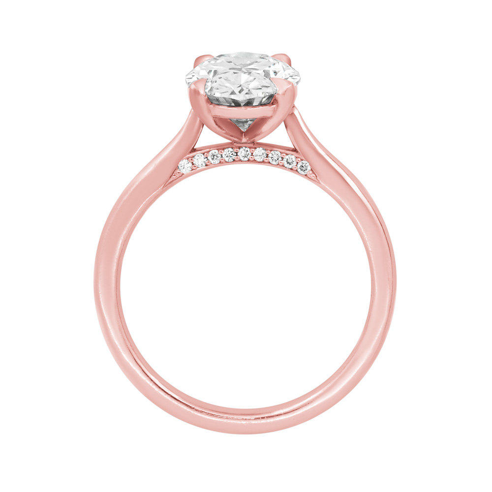 DCJ7419 Oval Dia Bridge Solitaire Profile Rg