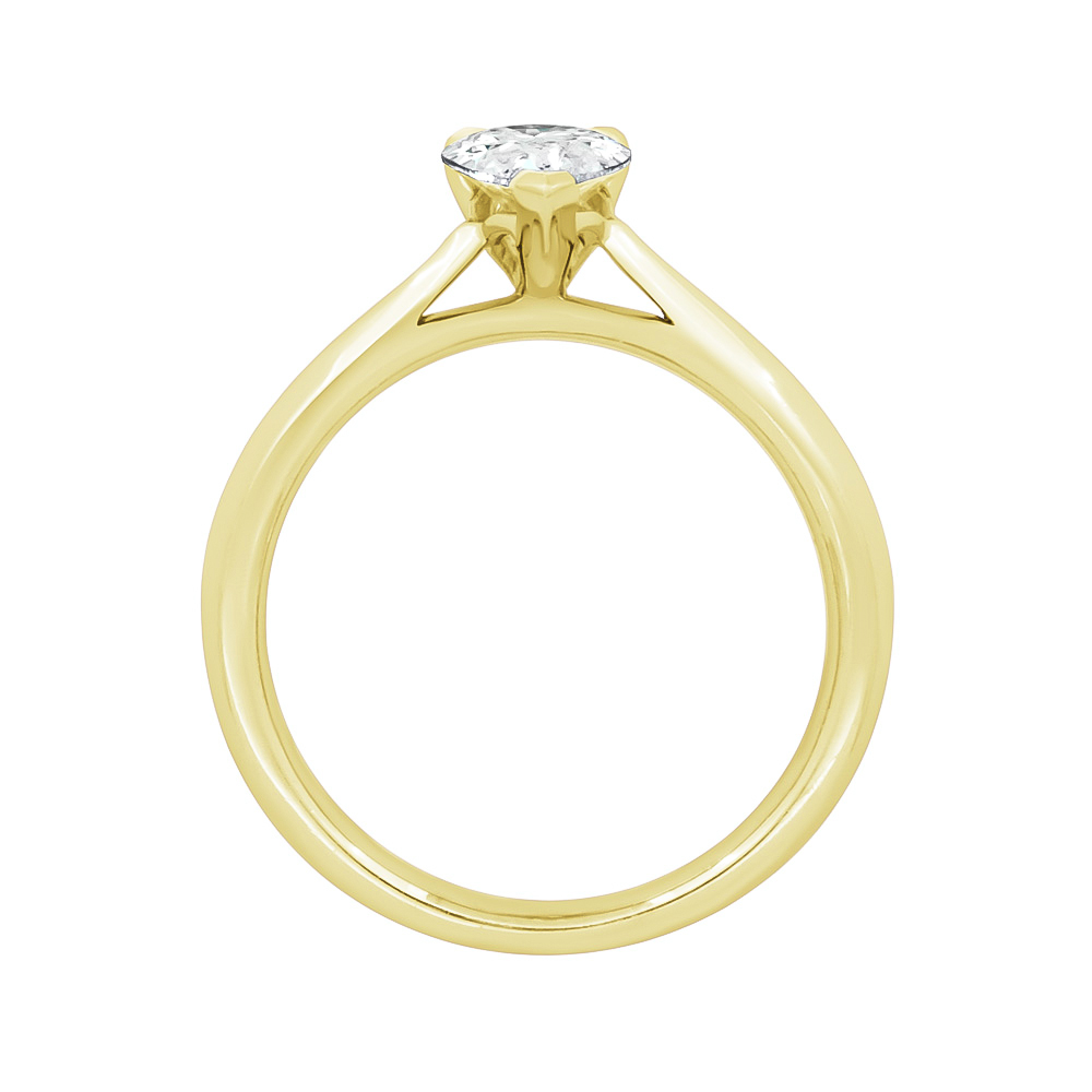 DCJ6587 Pear Solitair Profile Yg