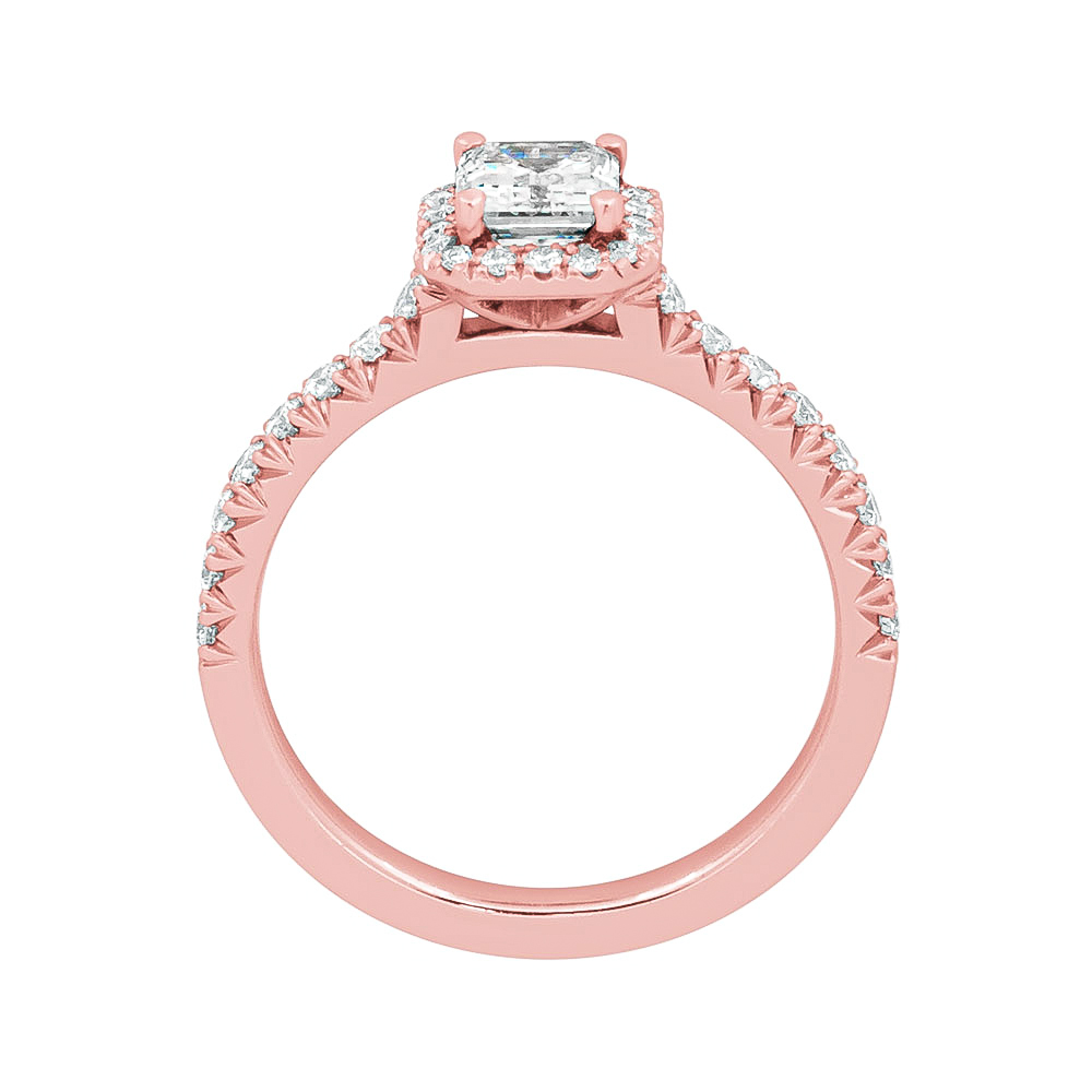 DCJ5705 Emerald Cut Halo Profile Rg